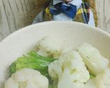 リカちゃん♡カリフラブロッコふりかけ和え作り方5写真
