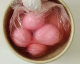＊ピンク色のうずら玉子＊作り方5写真