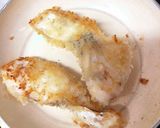 カリッと焼いた白身魚の大葉の香味ダレ添え作り方4写真