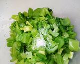 小松菜干しエビ塩昆布混ぜごはん作り方3写真