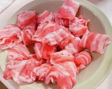 豚肉ともやしの甘酢餡作り方1写真