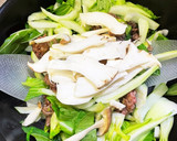 小松菜と牛肩のオイスターソース炒め。作り方7写真