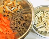 さつま揚げとごぼうとにんじんと蒟蒻の煮物作り方1写真