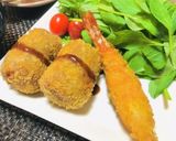 カレーコロッケ・エビフライで晩御飯の献立作り方1写真