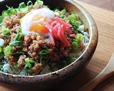 おひとりさま★温玉鶏そぼろ丼作り方3写真