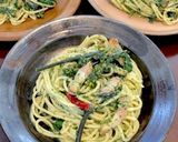 圧力鍋でコウサイタイ（紅菜苔）のパスタ作り方5写真