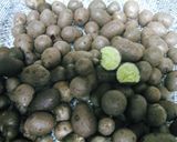 炒りむかご～塩味ごま油風味作り方3写真