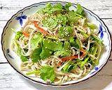 パクチーあえそば作り方4写真