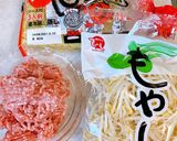 もやしと挽き肉で簡単★低コスト焼きそば作り方1写真