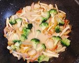 【簡単】ホタテバターの和風クリームパスタ作り方4写真