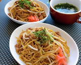 もやしと挽き肉で簡単★低コスト焼きそば作り方7写真