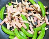 簡単！スナップえんどう豆としめじのソテー作り方5写真