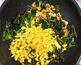 ほうれん草と高菜漬け炒め作り方5写真