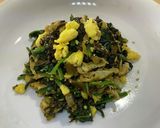 ほうれん草と高菜漬け炒め作り方6写真