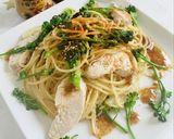 Tくんの朝活☆鶏肉と菜の花のスパゲッティ作り方6写真