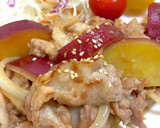 豚こま肉とさつま芋の生姜焼き簡単節約弁当作り方19写真