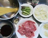 簡単!牛肉と春野菜の香りパスタ作り方1写真