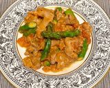 【10分】アスパラ豚肉トマトチーズソース作り方6写真