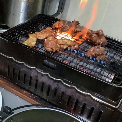 前島食堂の焼鳥再現、若どり・めす・きも by きのこや 【クックパッド