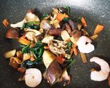 なす&舞茸&えびバター白だし醤油パスタ♡作り方7写真