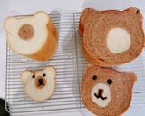 ミルク食パン☆くまパン1斤型くまパンミニ作り方16写真