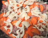 挽肉と筍の野菜の和風あんかけ丼作り方4写真