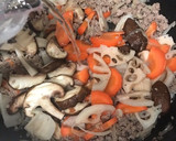 挽肉と筍の野菜の和風あんかけ丼作り方6写真