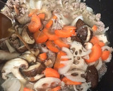 挽肉と筍の野菜の和風あんかけ丼作り方7写真