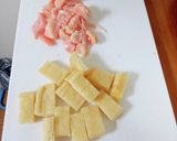 ☆穂先メンマと鶏皮の豚骨醤油炊き込みご飯作り方1写真