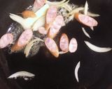 キャベツとキノコのクリームパスタ作り方2写真