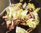 キャベツとキノコのクリームパスタ作り方5写真