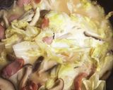 キャベツとキノコのクリームパスタ作り方6写真