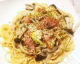 キャベツとキノコのクリームパスタ作り方9写真