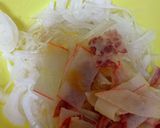鯨ベーコンと新玉ねぎのおかか和え作り方4写真