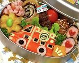 ☆子供が喜ぶ☆消防車のキャラ弁　働く車作り方7写真