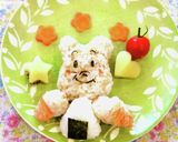 キャラ弁＊おにぎりを食べるプーさん作り方12写真