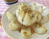 レンチン一発☆　新玉ねぎの熱々じゃこがけ作り方5写真