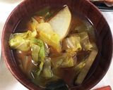 簡単で美味しい♡キャベツの味噌汁作り方7写真
