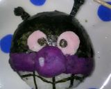 キャラ弁d(ﾟｰﾟ*)紫芋でバイキンマン作り方1写真