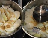 牛肉と新玉ねぎと蕪の葉の煎り酒煮作り方3写真