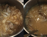 牛肉と新玉ねぎと蕪の葉の煎り酒煮作り方4写真