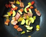 お弁当に♡ベーコンと野菜の炒め物作り方1写真
