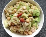 簡単ランチ☆アボカドとツナの豆サラダ丼作り方3写真