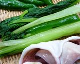 中華風 イカと青菜とピーマンの和えもの作り方1写真
