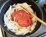 大根トマトとひき肉のスープ作り方1写真