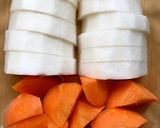 鶏もも肉と大根・干し椎茸の炒め煮~餡掛け作り方3写真
