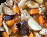 鶏もも肉と大根・干し椎茸の炒め煮~餡掛け作り方7写真