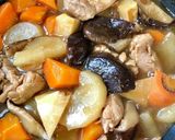 鶏もも肉と大根・干し椎茸の炒め煮~餡掛け作り方9写真