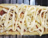 簡単おつまみ＊薄揚げの酒盗マヨチーズピザ作り方2写真