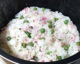 桜の花の塩漬けとグリンピースのごはん作り方8写真